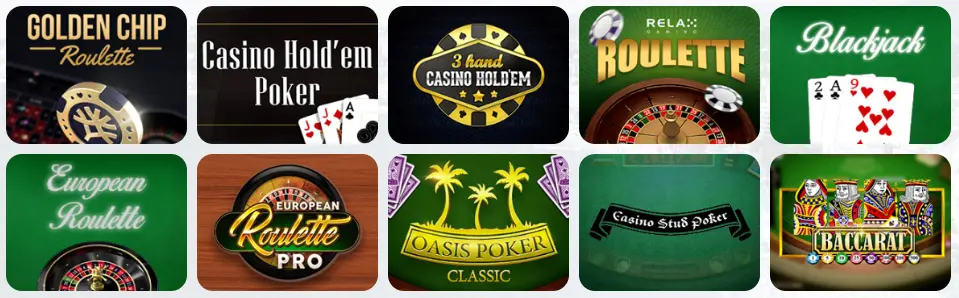 Jeux de table au AlfCasino