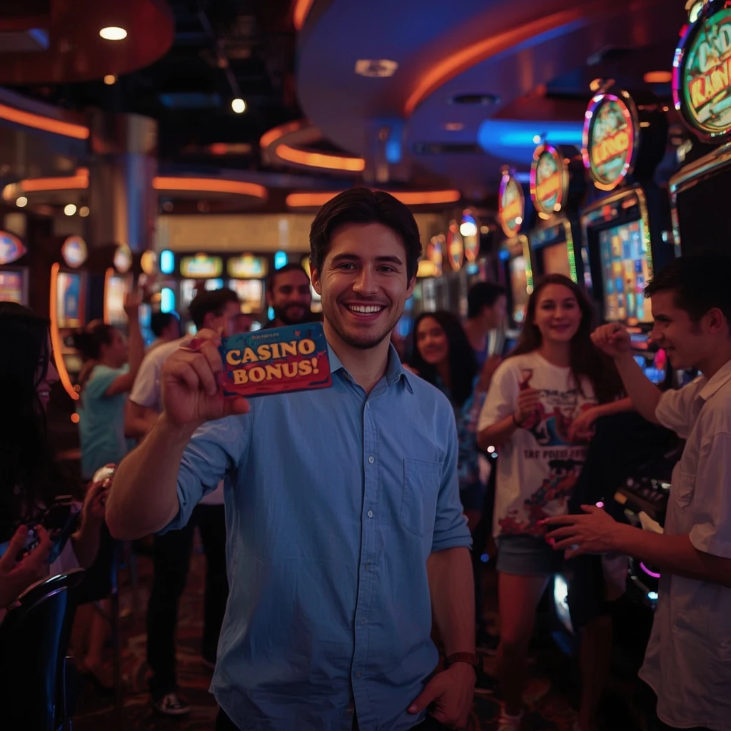 personne tenant un bonus de casino AlfCasino